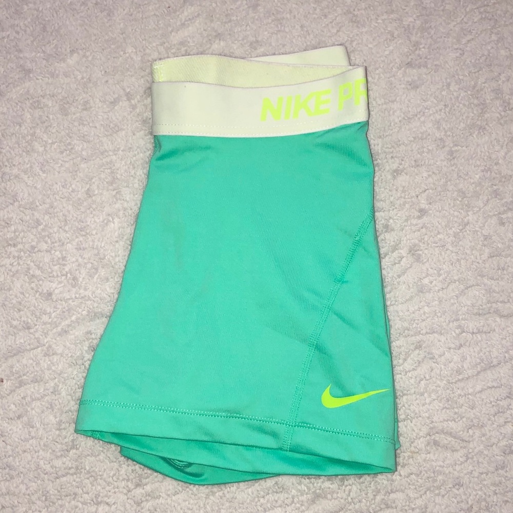 Mint Green Nike Pro Shorts